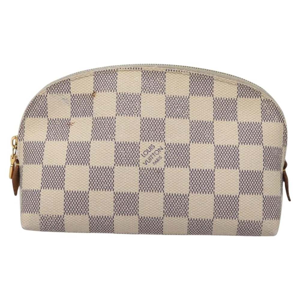 Louis Vuitton Damier Azur Pochette Cosmetic PM Pouch White